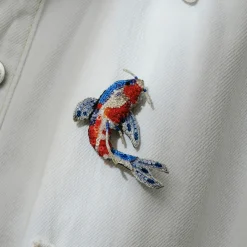 Tomfoolery Koi Fish Beaded Sequin Brooch Fashion