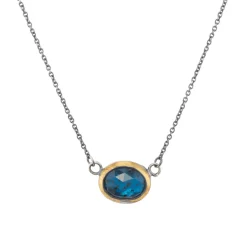 Tomfoolery Kyanite Petite Crescent Rim Pendant Discount