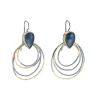 Tomfoolery Kyanite Ripple Rim Drop Earrings Fashion