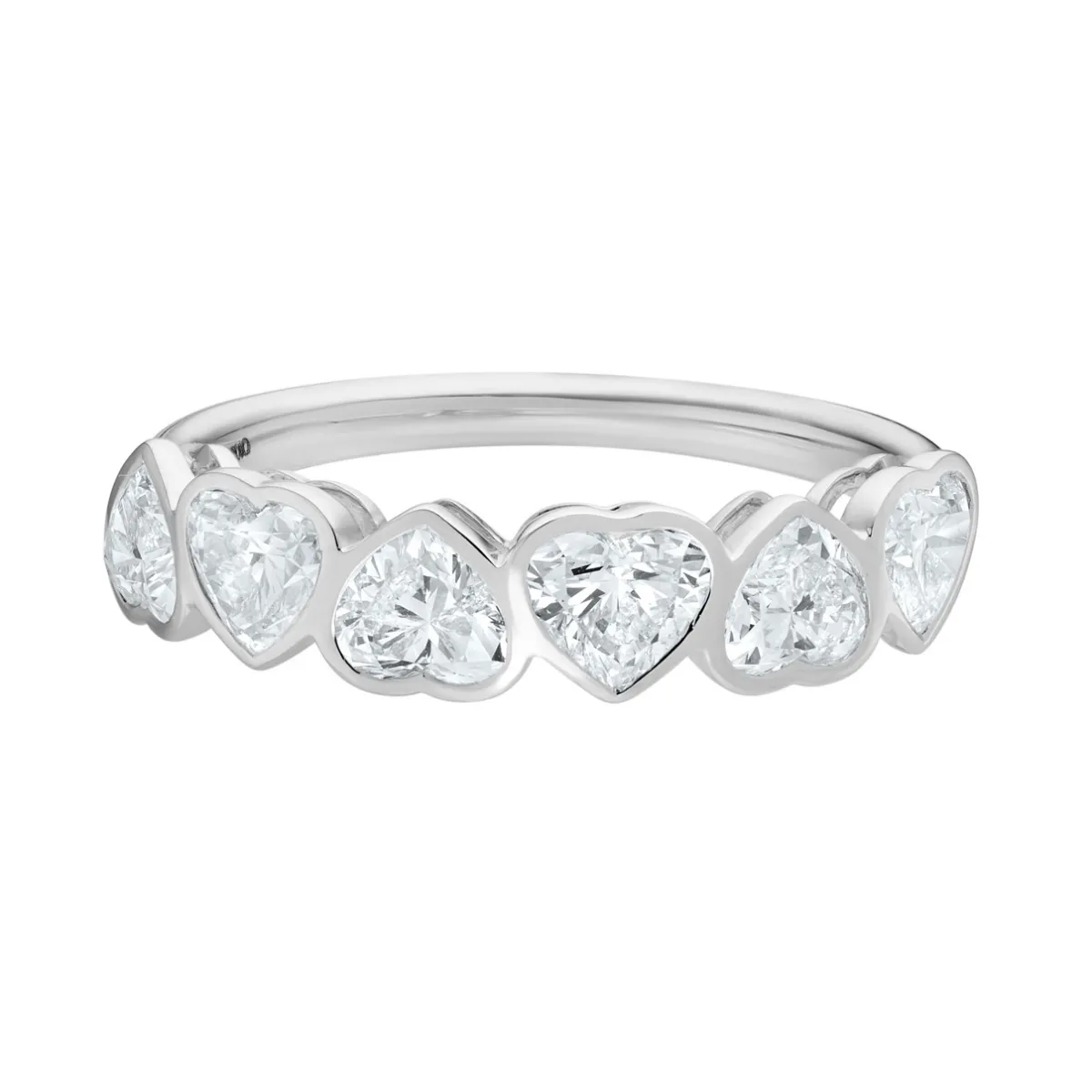 Tomfoolery Lab Heart Diamond Half Eternity Ring Sale