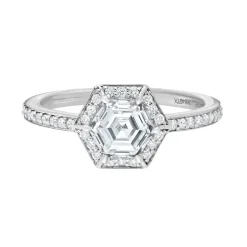 Tomfoolery Lab Hexagon Diamond Halo Ring Best