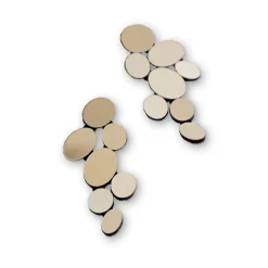 Tomfoolery Large Acrylic Reflections Earrings Hot