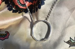 Tomfoolery Large Bamboo Hoop Necklace Clearance