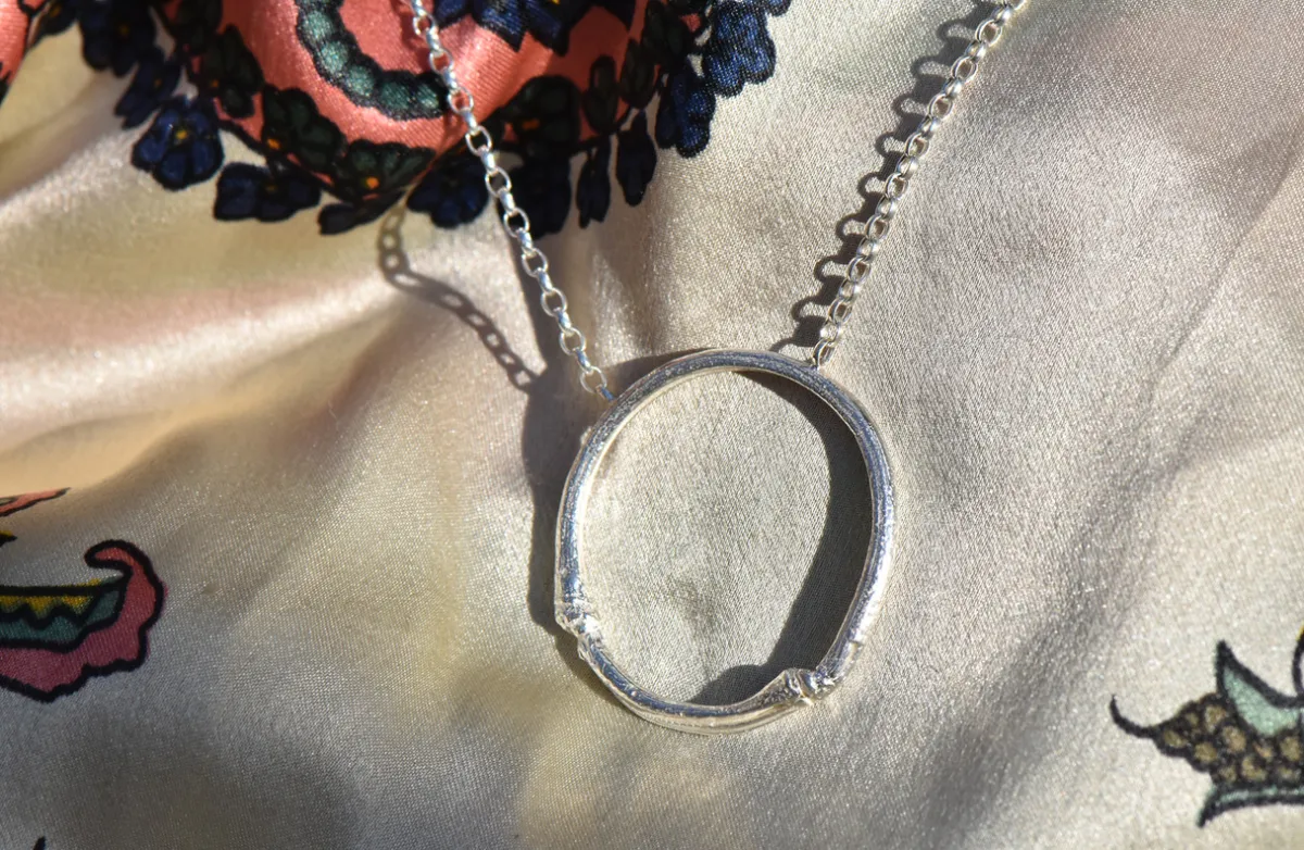 Tomfoolery Large Bamboo Hoop Necklace Clearance