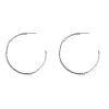 Tomfoolery Large Bamboo Hoops in Silver Sale