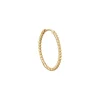 Tomfoolery Large Beaded 9ct Yellow Gold Round Clicker Hoops Sale