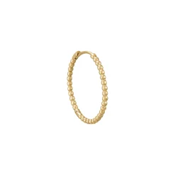 Tomfoolery Large Beaded 9ct Yellow Gold Round Clicker Hoops Sale