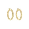 Tomfoolery Large Chunky Tube Gold Plated Silver Hoop 33mm Discount