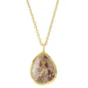 Tomfoolery Large Cognac Pear Rose Cut Diamond Pendant Sale