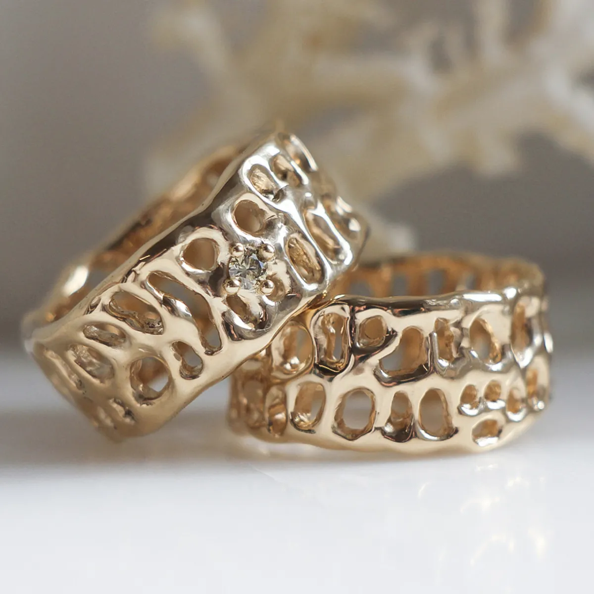 Tomfoolery Large Coral Ring New