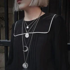Tomfoolery Large Crescent Moon Necklace Online