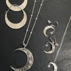 Tomfoolery Large Crescent Moon Necklace Online