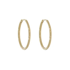 Tomfoolery Large 9ct Yellow Gold Round Clicker Hoops Best