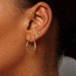 Tomfoolery Large 9ct Yellow Gold Round Clicker Hoops Best