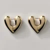 Tomfoolery Large Gold Heart Hinge Hoops Hot