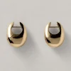 Tomfoolery Large Gold Sculptural Hinge Hoops Best