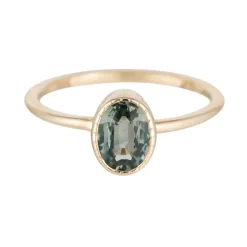 Tomfoolery Large Green Sapphire Wisp Ring Outlet
