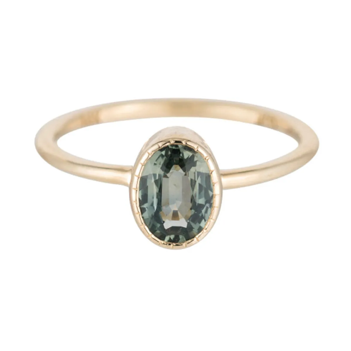 Tomfoolery Large Green Sapphire Wisp Ring Outlet