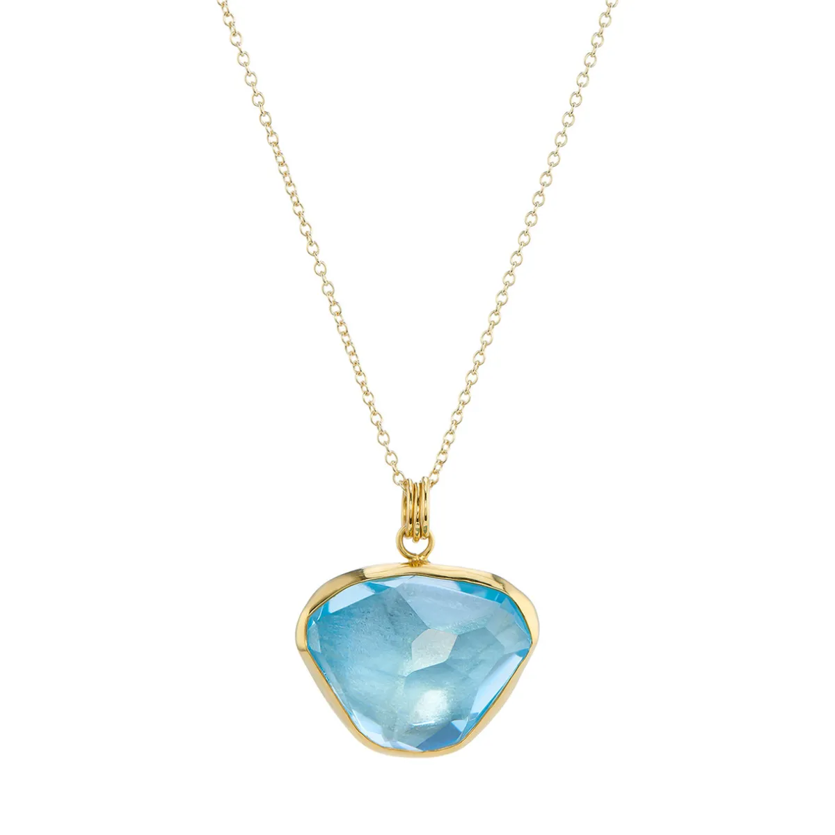 Tomfoolery Large Irregular Aquamarine Pendant Hot