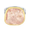 Tomfoolery Large Irregular Morganite Double Band Ring Sale