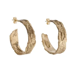 Tomfoolery Large London Plane Hoops in Bronze Outlet