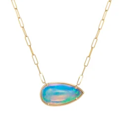 Tomfoolery Large Opal Irregular Pear Pendant Clearance