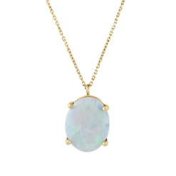 Tomfoolery Large Opal Pendant Necklace Clearance