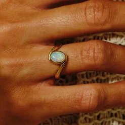 Tomfoolery Large Oval Opal Ring New