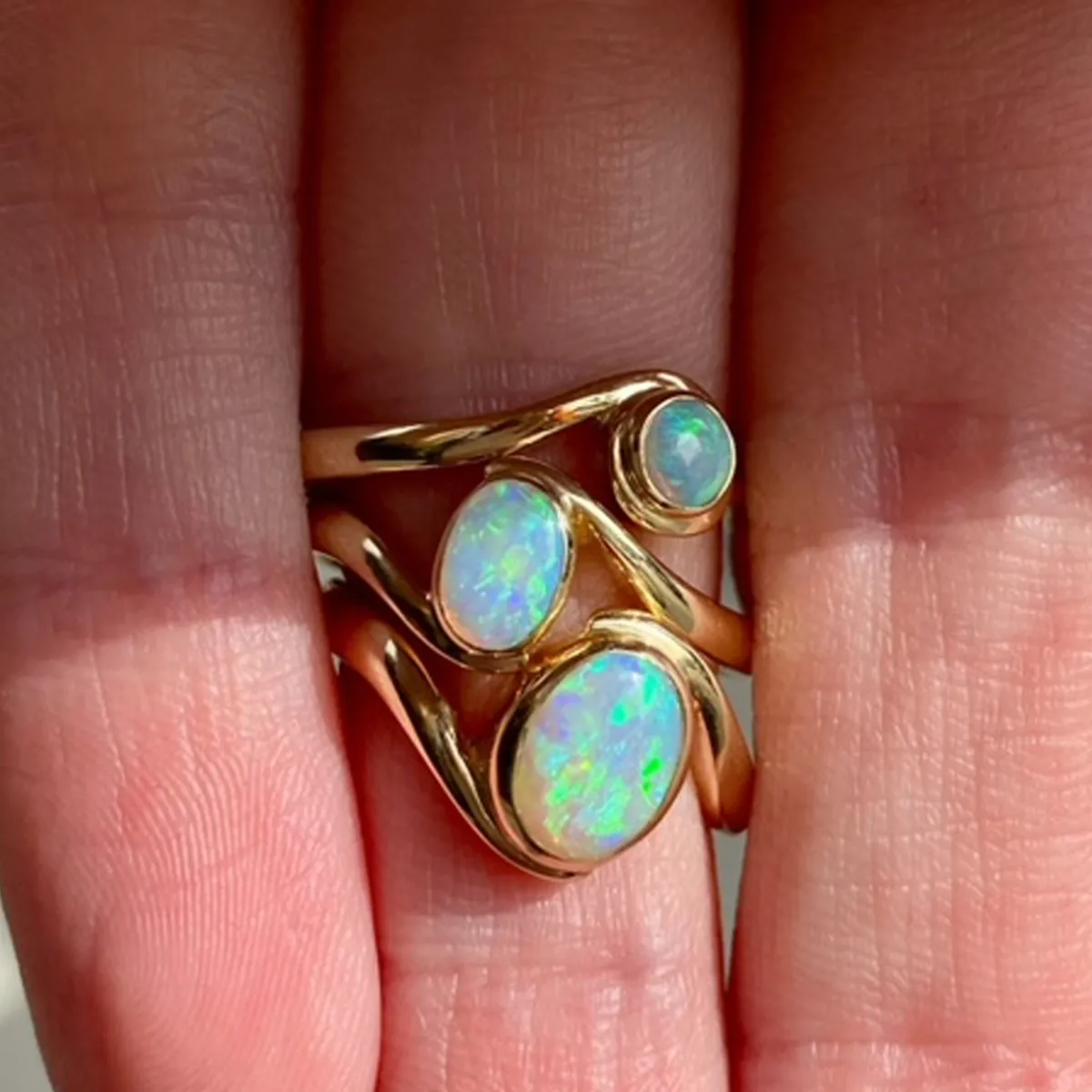 Tomfoolery Large Oval Opal Ring New