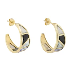 Tomfoolery Large Pastel Gemstone Tableau Hoops Sale