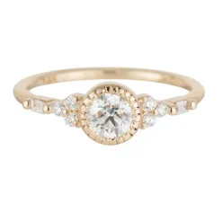 Tomfoolery Large Round Poeme Diamond Ring Clearance