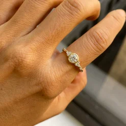 Tomfoolery Large Round Poeme Diamond Ring Clearance