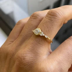 Tomfoolery Large Round Poeme Diamond Ring Clearance