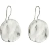 Tomfoolery Large Silver Ibiza Disc Earrings New