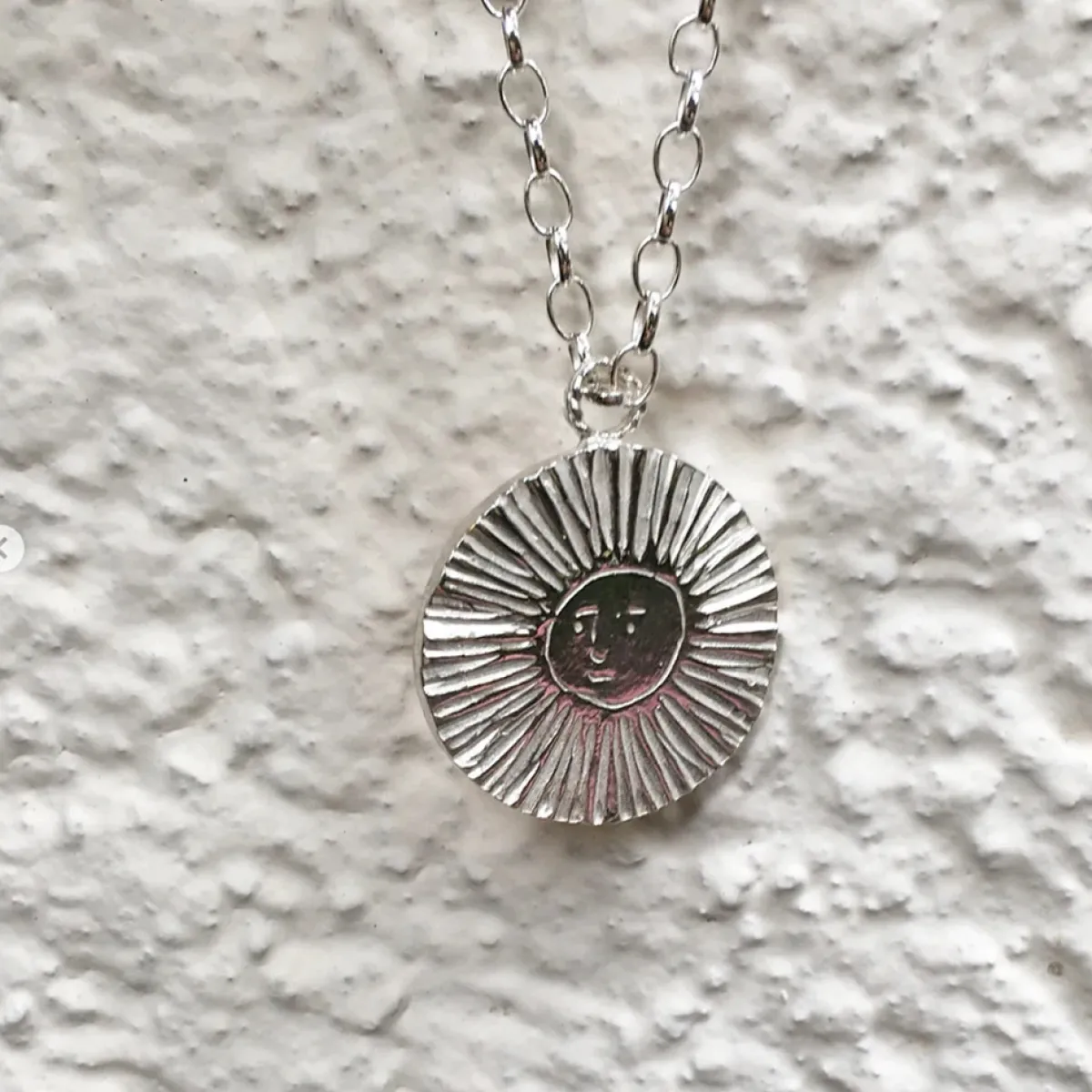 Tomfoolery Large Silver Sun & Moon Reversible Disc Pendant Best