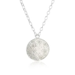 Tomfoolery Large Silver Sun & Moon Reversible Disc Pendant Best