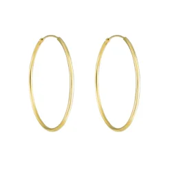 Tomfoolery Large Sleeper Gold Plated Silver Hoop 40mm New