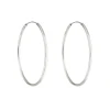 Tomfoolery Large Sleeper Silver Hoop 40mm New