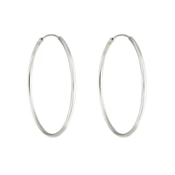 Tomfoolery Large Sleeper Silver Hoop 40mm New