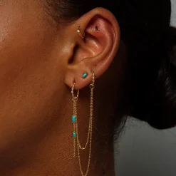 Tomfoolery Large Twist 9ct Yellow Gold Round Clicker Hoops Sale