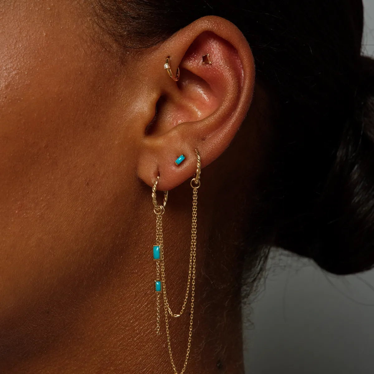 Tomfoolery Large Twist 9ct Yellow Gold Round Clicker Hoops Sale