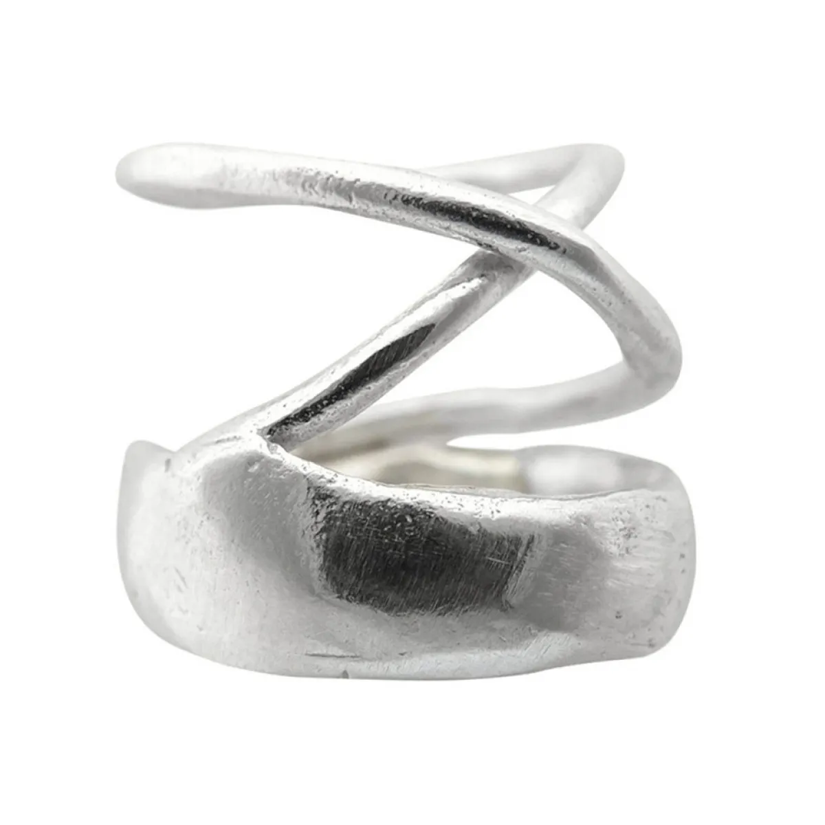 Tomfoolery Layla Silver Twisted Ring Discount