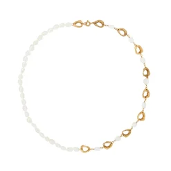 Tomfoolery Leucia Gold & Freshwater Pearl Necklace Hot