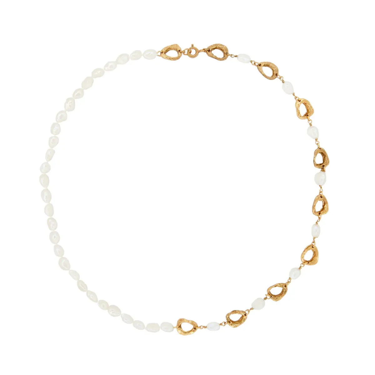 Tomfoolery Leucia Gold & Freshwater Pearl Necklace Hot