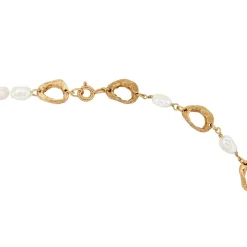 Tomfoolery Leucia Gold & Freshwater Pearl Necklace Hot