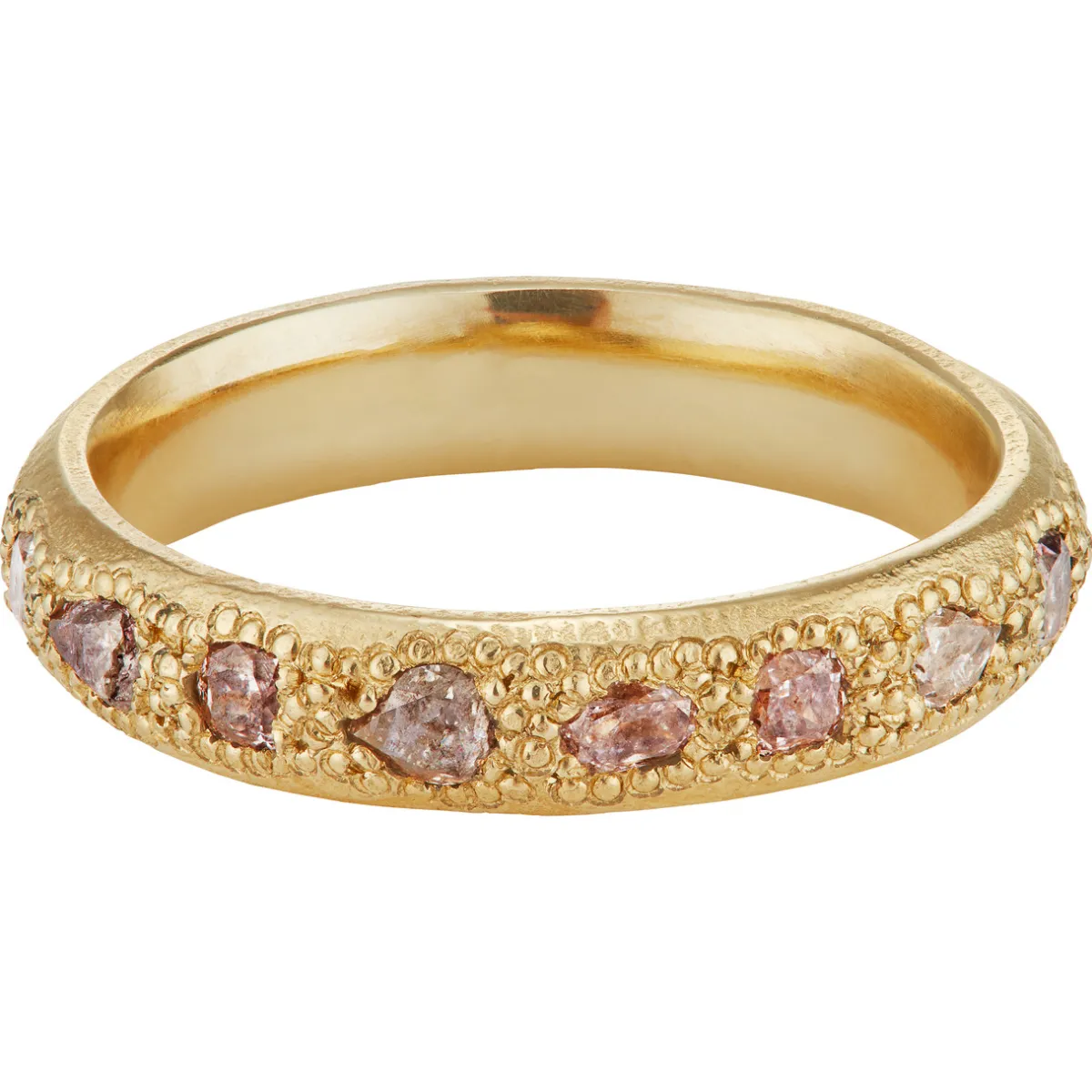 Tomfoolery LI 4mm Mixed Shape Pink Diamond Scatter Ring New