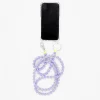 Tomfoolery Lilac & Neon Yellow Perlen Wooden Beaded iPhone Necklace & Keychain Fashion