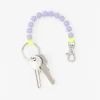 Tomfoolery Lilac & Neon Yellow Perlen Short Wooden Beaded iPhone & Keychain Sale