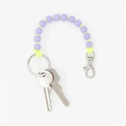 Tomfoolery Lilac & Neon Yellow Perlen Short Wooden Beaded iPhone & Keychain Sale