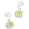 Tomfoolery Lily Lucite Flower Ear Climber Earring White Sale